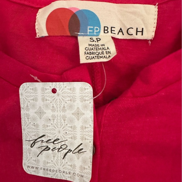 Free People FP Beach Womens Long Sleeve Miles of Beach Henley Mini Dress  S(v) - Picture 10 of 12